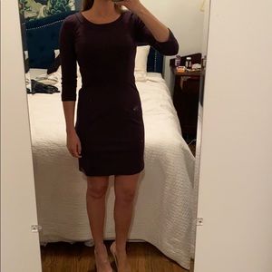 Dark purple banana republic work dress